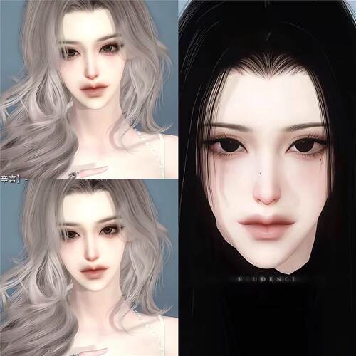 发3 折风 辛言 简 Prudence. 御姐脸 大光明 逆水寒手游捏脸女