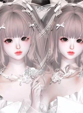 芙朵 潋叶夕 发国服素颜+带妆 以闪亮之名捏脸女