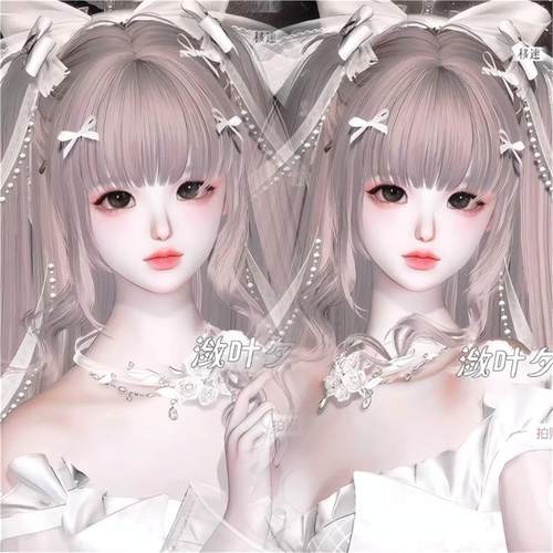 芙朵 潋叶夕 发国服素颜+带妆 以闪亮之名捏脸女