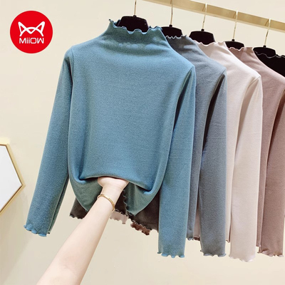 猫人德绒打底衫洋气百搭