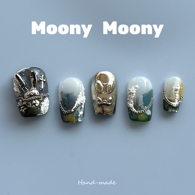 【银色海岸】BeadyMoony2024年新款手工手作定制穿戴甲高级感美甲