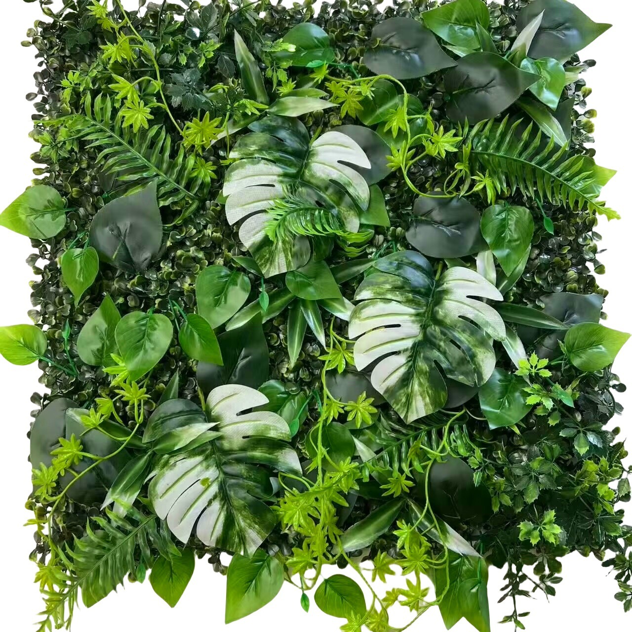 仿真植物墙绿植墙背景墙米兰草假草坪背景墙塑料招牌植物树叶花墙