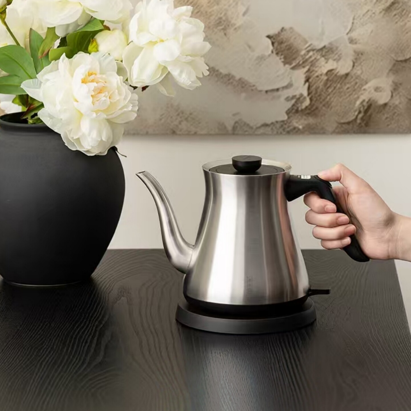 茶小白电热水壶家用办公长嘴机械款烧水泡茶壶316不锈钢自动断电