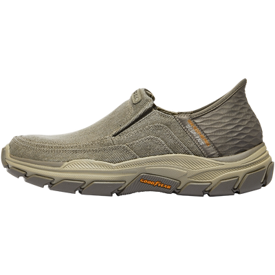 斯凯奇一脚蹬闪穿黑色休闲皮鞋男