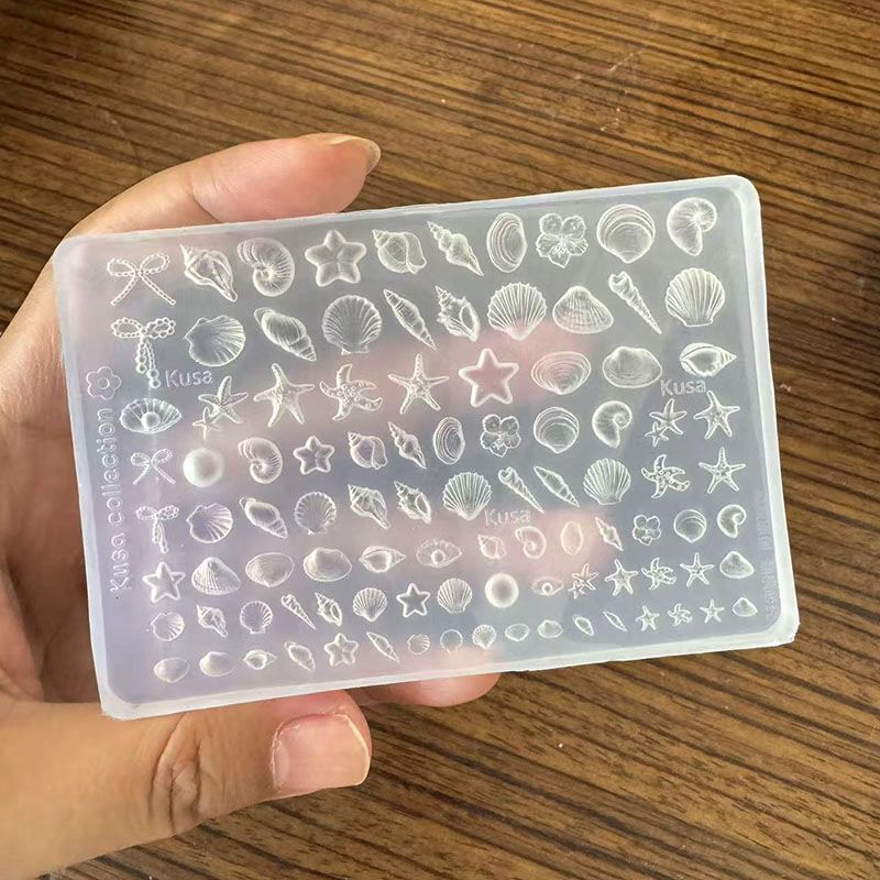 海洋贝壳海螺海星海洋生物硅胶美甲模具diy指甲海洋美甲雕花工具