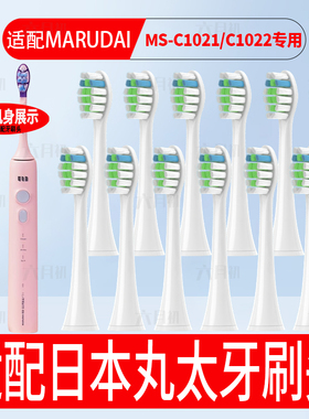 适配日本marudai丸太电动牙刷头MS-C1021/C1022/MU-3000替换刷头