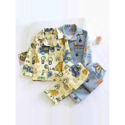 英国LMKL儿童睡衣男孩2025新款秋冬纯棉a类全棉青少年男童家居服