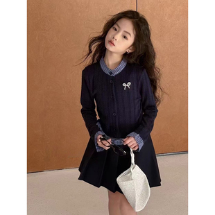 韩国Uamtor女童开学季套装学院风jk制服春秋2025新款时髦韩系穿搭