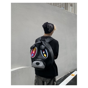 网恋高手辍学熊书包初中生日系二次元牛仔双肩包情侣时尚个性背包