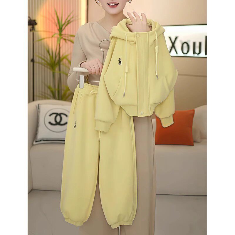 法国BADNUT女童运动套装2025新款儿童春秋女孩韩版卫衣束脚裤