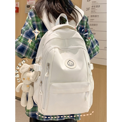 时尚书包女生大学生小学生2025新款男生高中学生初中生大容量双肩