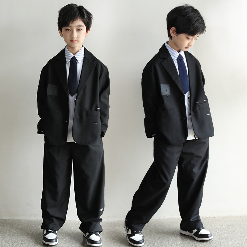 韩国Uamtor儿童西装套装春秋款男童帅气英伦风西服男孩钢琴演出服