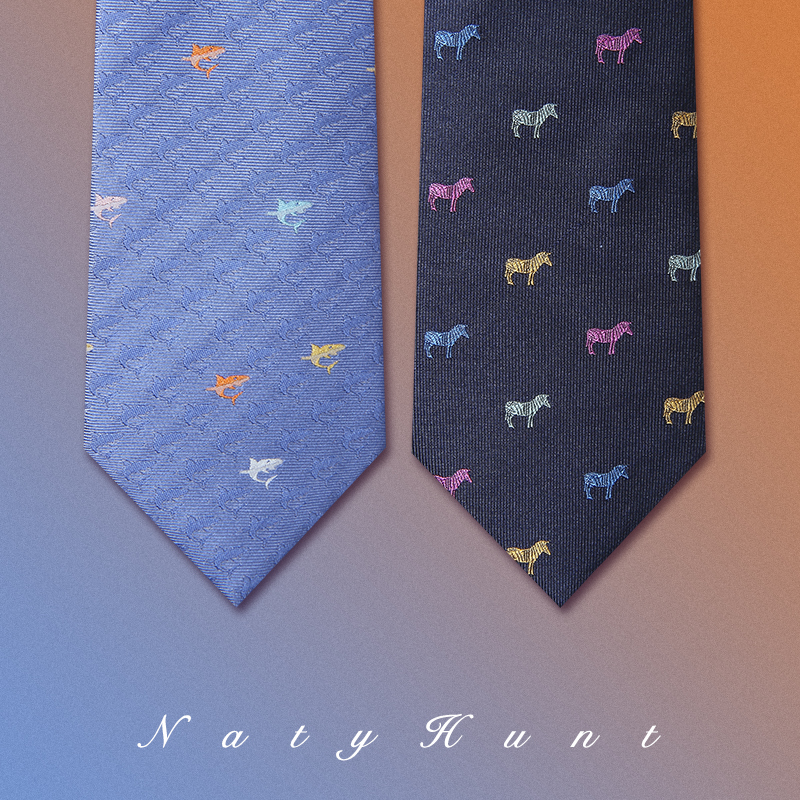 Natyhunt桑蚕丝青年领带礼盒装