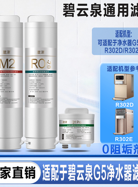 适配碧云泉净水机滤芯G5系列R302E/R302D家用净水器饮水机RO 滤芯
