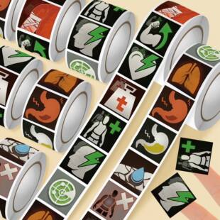 新款暗区突围健康系统卷卷贴局内状态图标装饰水杯贴画创意玩具男