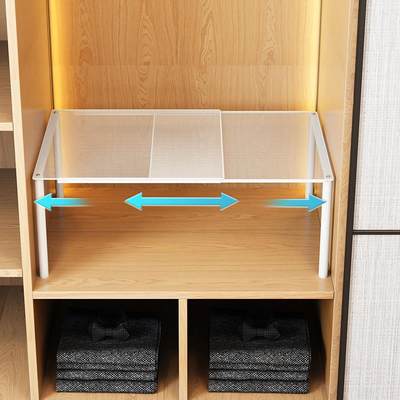 衣柜分层隔板柜子抽拉伸缩置物架卧室衣柜改造隔断放衣服收纳神器
