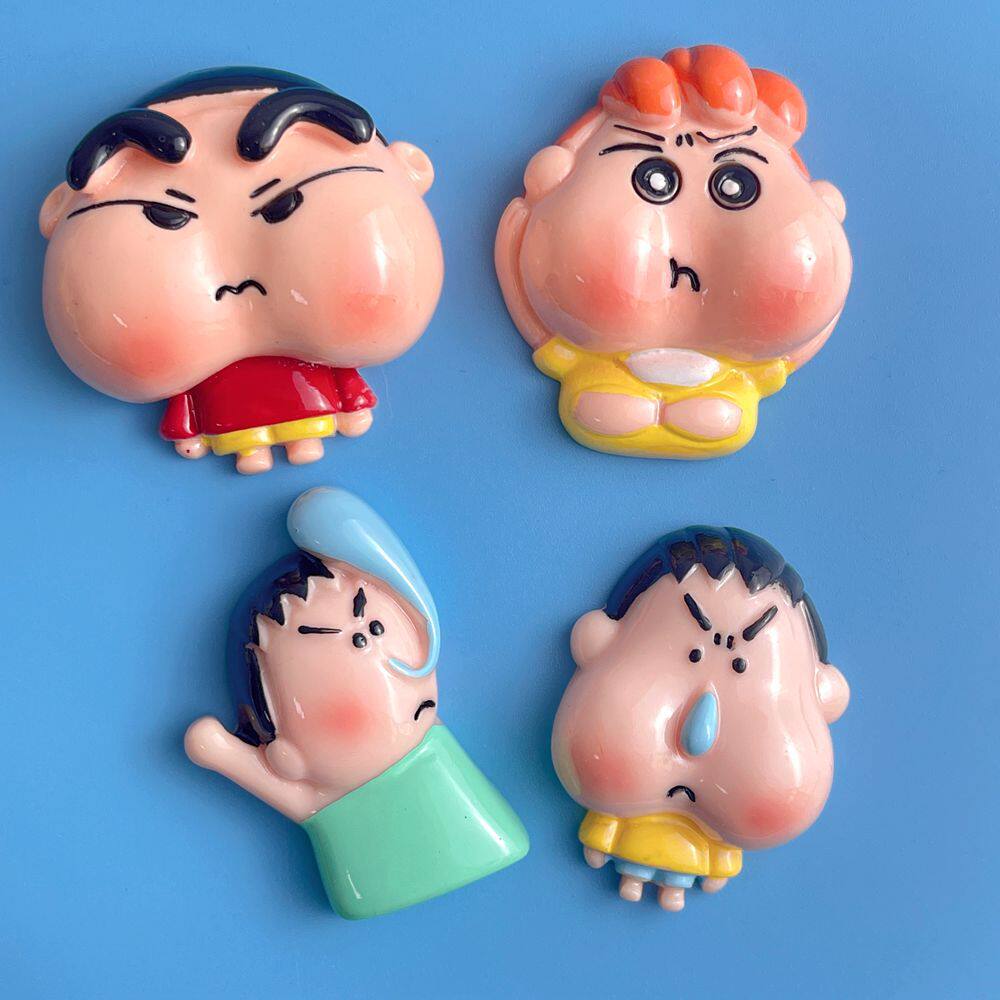 大号 卡通可爱大头娃娃树脂配件 奶油胶diy手机壳 冰箱蜡笔小新