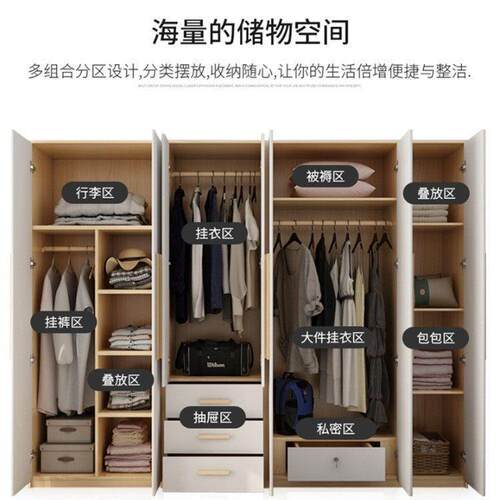 衣柜家卧用JY88室出租房用简易型组装济小户型收纳柜子挂衣区多衣