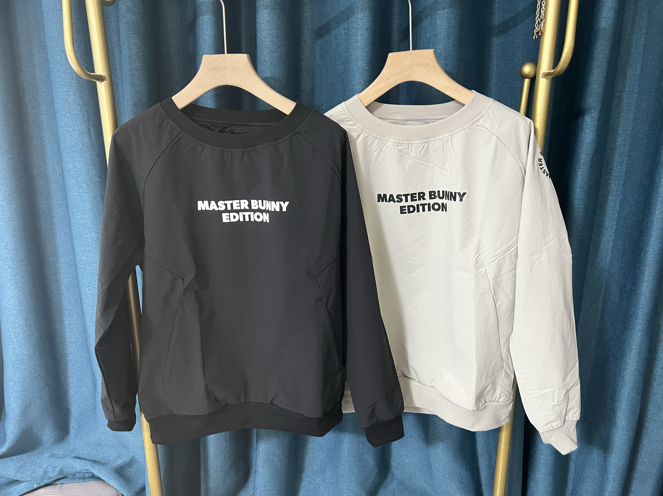 29d22 日韩高尔夫服装男女同款春秋长袖套头衫外套双层运动防风衣