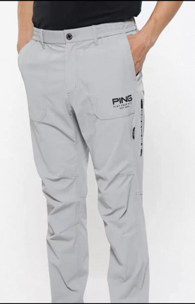 13m24日本Ping 春夏男士高尔夫长裤休闲运动裤锥形裤正品代购灰色