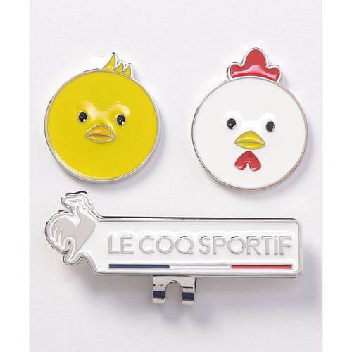 日本正品代购 高尔夫帽夹磁铁双马克 可爱小鸡动物marke 礼品盒装