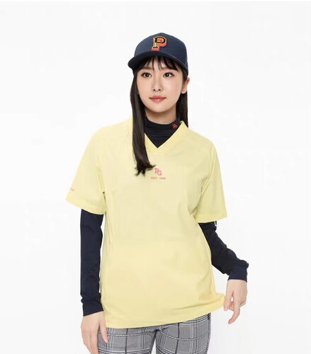 40B196 日单高尔夫女士服装春季新品 V 领短袖防风衣外套休闲运动