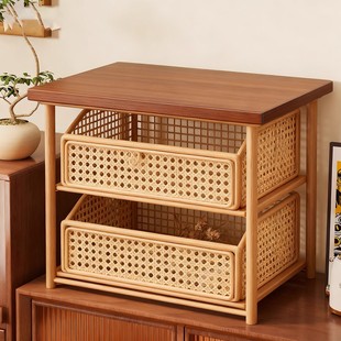 打印机置物架办公室桌面多层抽拉篮a4纸收纳架多功能复印机放置架