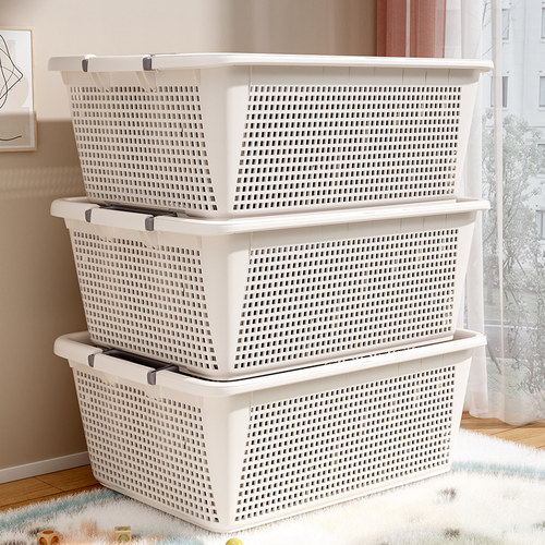 【超强承重超大容量】塑料收纳筐