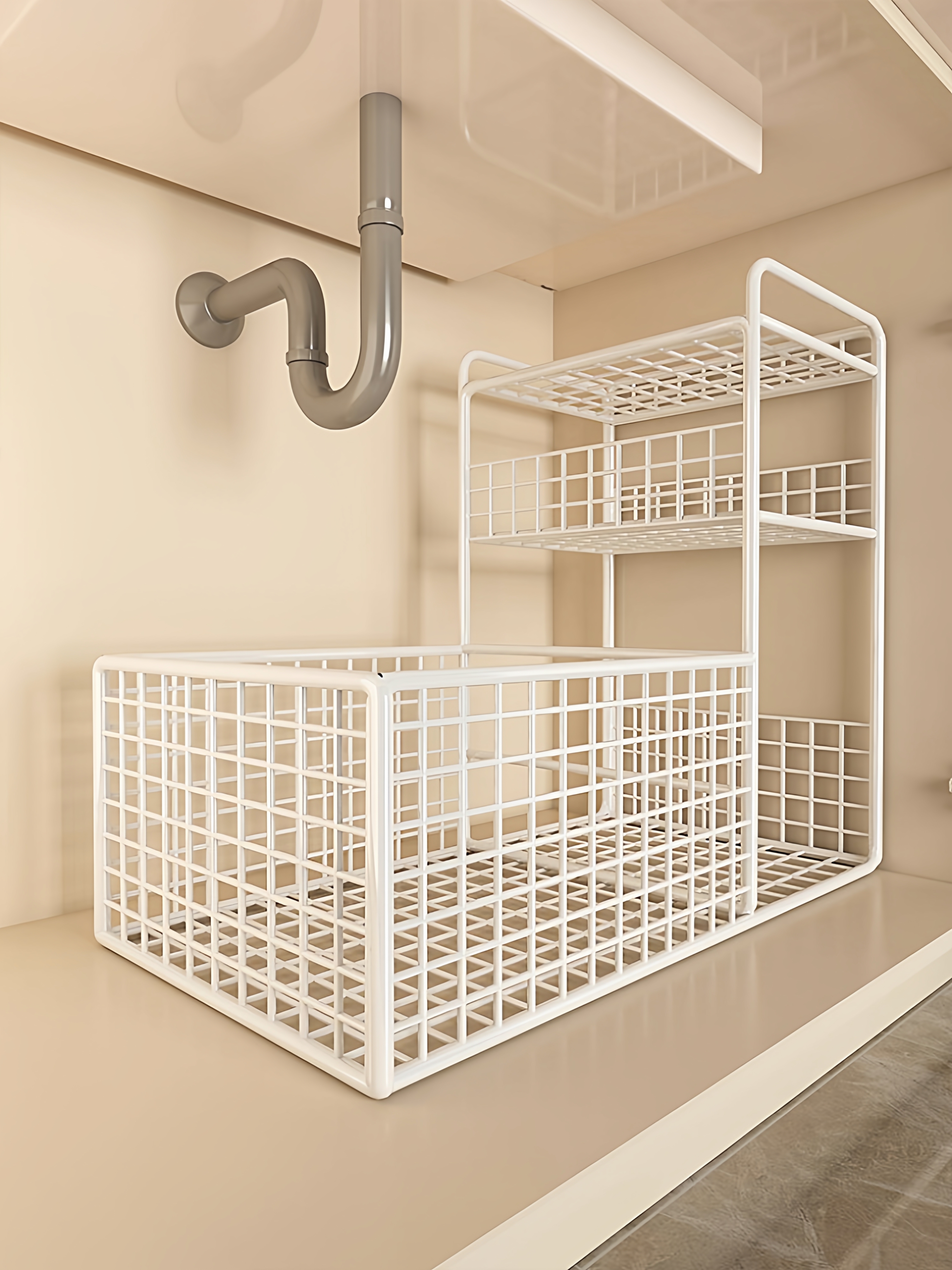 浴室置物架厕所洗手间洗漱台下水槽多层收纳架柜下多功能储物架子