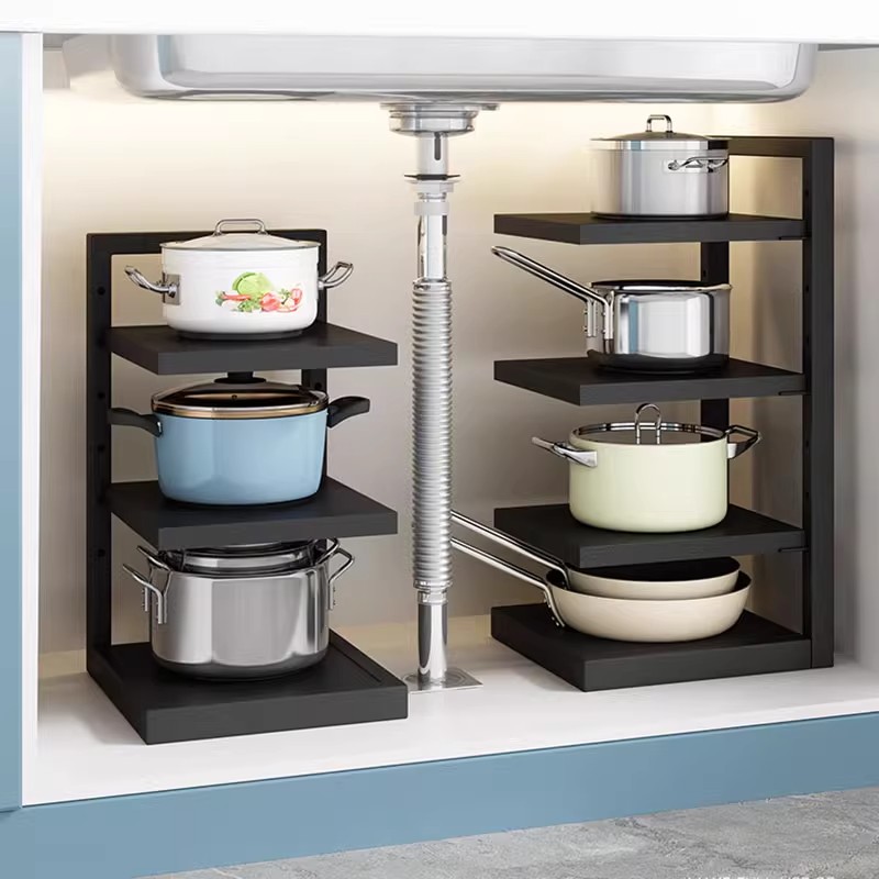 厨房多功能置物架多层锅具收纳架