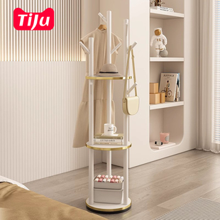 实木落地挂衣架卧室客厅家用室内衣帽架子入户立式床边晚上放衣服