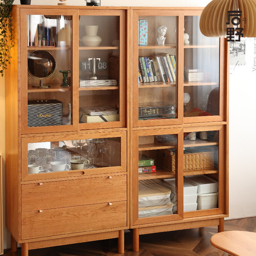 后野书柜斗柜展示柜日式北欧