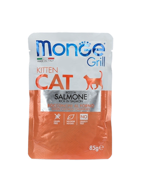 monge梦吉炙烤系列猫咪主食级湿粮罐头 无谷餐包85g高蛋白易消化