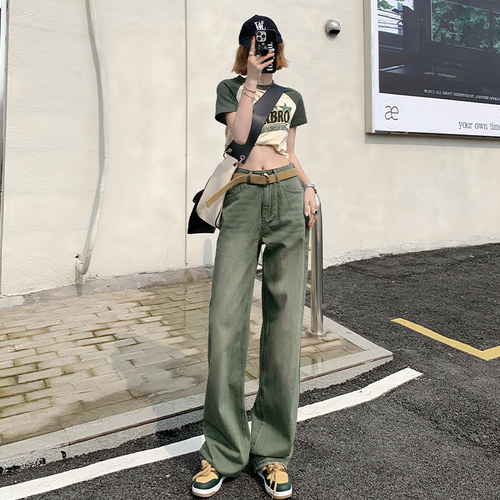 高个子显瘦垂感直筒拖地裤