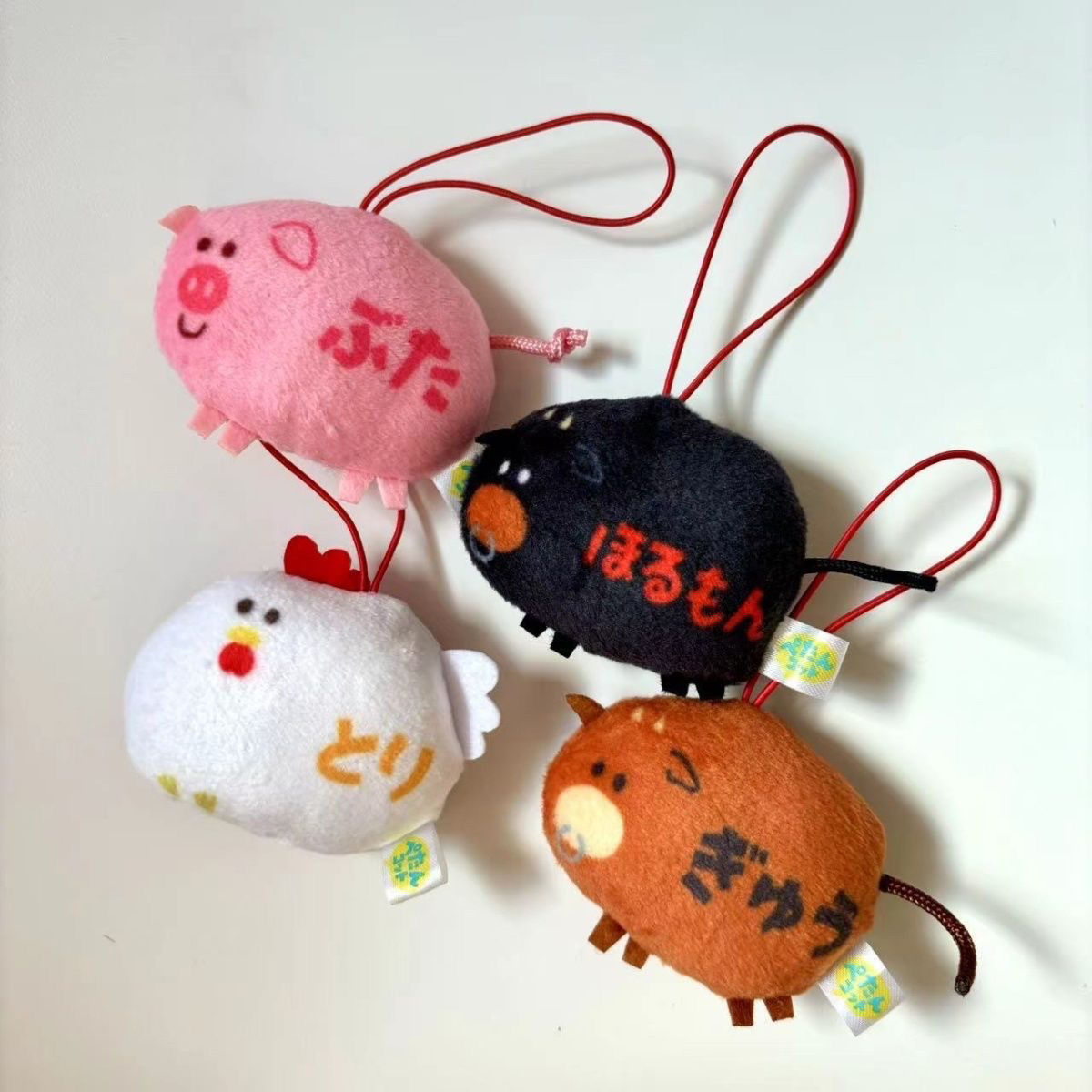 个性创意动物肉各部位扁毛绒挂件小鸡小猪可爱搞怪书包吊饰钥匙扣