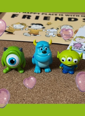 玩具总动员Q版三眼仔苏利文大眼仔可爱模型摆件散货公仔玩具洞鞋