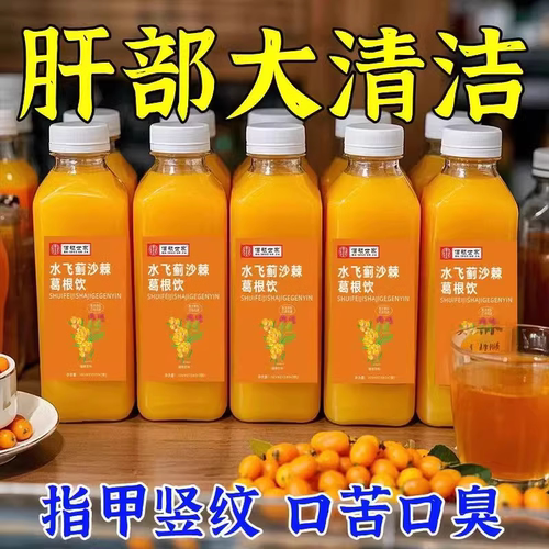 水飞蓟葛根沙棘原浆原液浓缩植物饮料VC鲜榨果汁饮酒熬夜开袋即饮