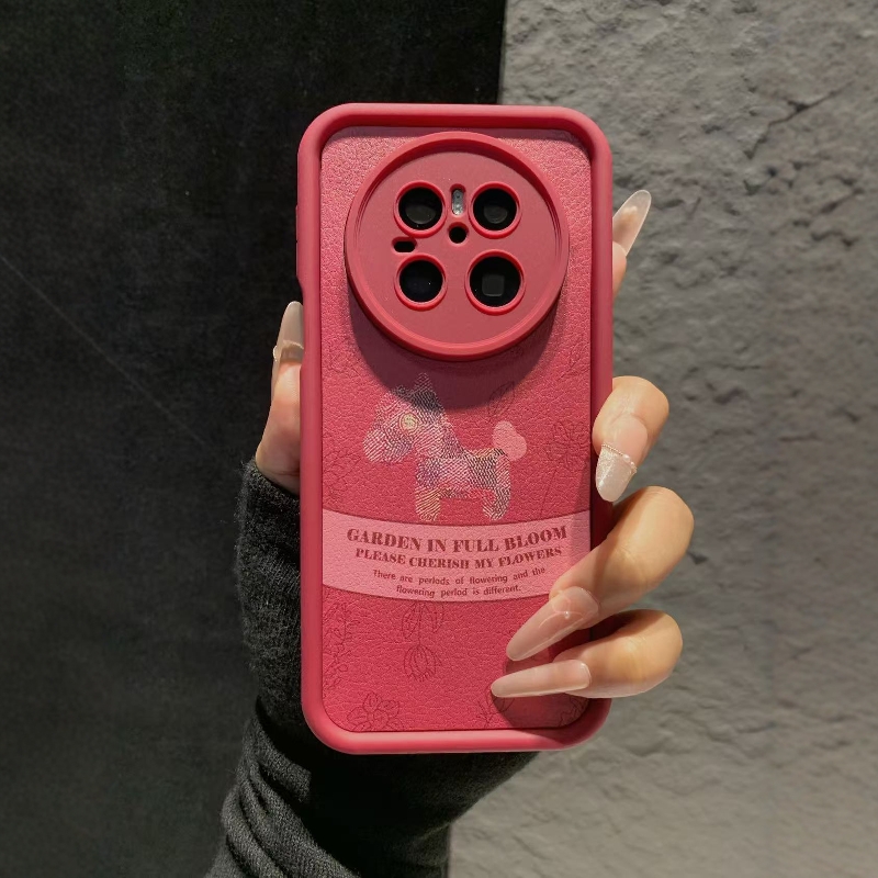 酒红发财小马手机壳适用华为系列