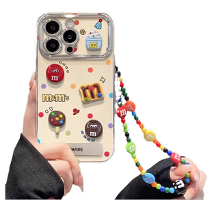 彩色巧克力豆适用苹果17/16promax手机壳iphone15plus/14外壳13/12十五2025新款6s网红爆款硅胶全包防摔8/7三