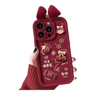 霉有烦恼适用苹果17/16promax手机壳iPhone15puls保护套14新款13/8超好看7/6软硅胶12全包防摔11pro红色外壳x