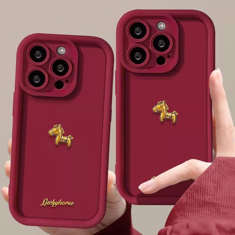 立体小马适用苹果17/16promax手机壳2026新年款iPhone15Pro本命年14红色8硅胶12/11全包防摔xs/xsmax超火爆款,3C数码配件,手机保护套/壳,淘宝优惠券,粉丝福利购,淘宝优惠卷