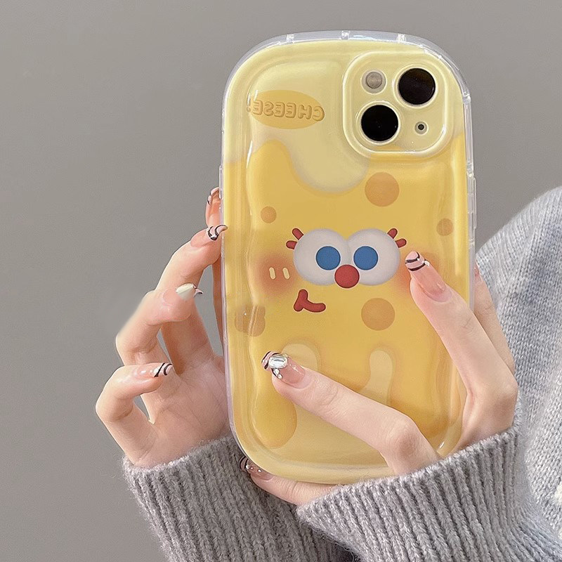 可爱奶酪芝士卡通vivox90pro手机壳新款s17e防摔iqoo11硅胶软壳iqooz7
