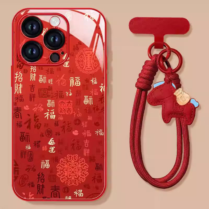 百福图适用华为mate80/70Promax/60手机壳pura80Pro新款pura70红色女款P60高级感nova15/14Pro/13防摔保护套