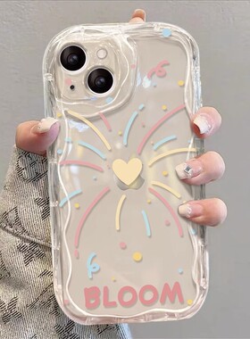 透明满屏烟花适用小米17/15pro/14/13手机壳12红米K90/80/70/60/50e新至尊创意note14/13/11x个性redmi保护套