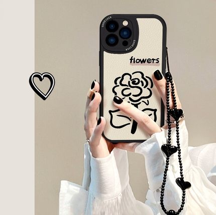 线条玫瑰适用小米17/15/13promax手机壳红米k90/80/70/60/50女新款12x/mi11/10s至尊防摔note14套civi5pro/4