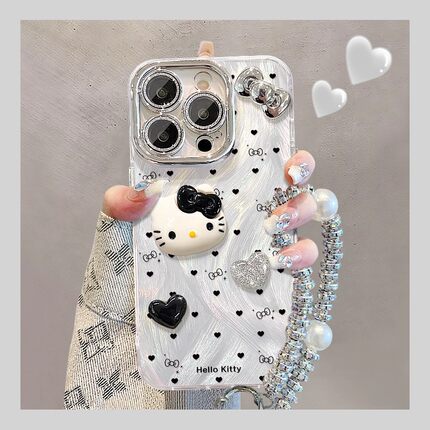 爱心KT猫公仔适用OPPOfindx9/8s/7ultra手机壳Reno15/14Pro/13手链A6女新款k12s镜头膜a5防摔a3Pro防摔保护套