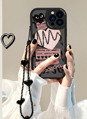 小众涂鸦爱心便签适用OPPOReno15/14/13/12手机壳新款a6Pro/a5x活力版k12s女findx9pro/8真我NEO7turbo保护套