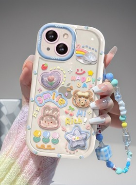 云朵公仔适用opporeno15/14/13/12手机壳9pro+/8k保护套A6Pro女款findx9pro/x8s/7硅胶a93/72真我realmeGT7