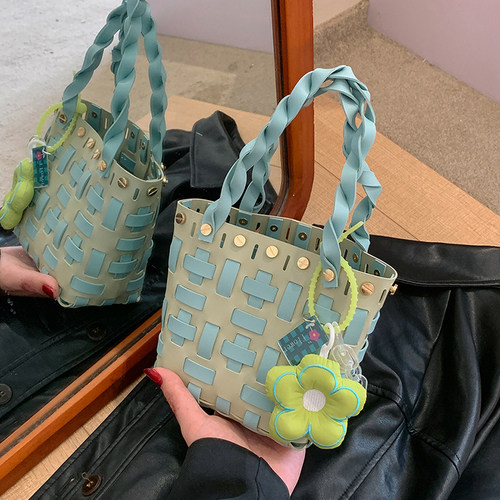 手提菜篮子外出diy自制沙滩包