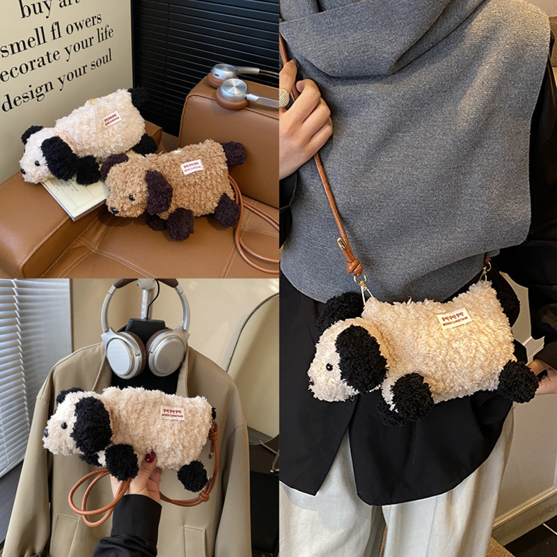 2025新款甜妹羊毛斜挎包